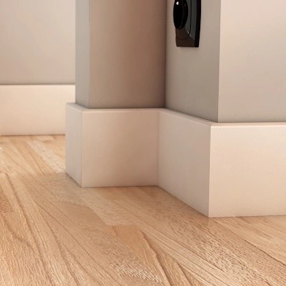 Listwa przypodłogowa MDF Plus wilgocioodporna biała R3 (244 cm x 10 cm x 1,2 cm) lakier półmatowy RAL 9003