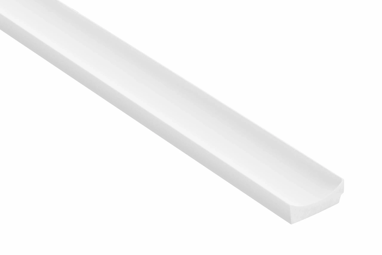 Prawe zakończenie panela ściennego WP002RP Lumio białe wym. 270 x 1.15 x 3.1 cm, z PolyForce