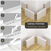 PRÓBKA 20 CM - Listwa przypodłogowa MDF lakierowana biała z wodoodporną powłoką TRIO 6cm