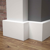 PRÓBKA 20 CM - Listwa przypodłogowa MDF TRIO R5, Biała Premium, 8cm