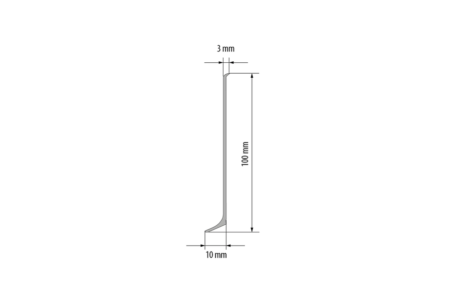 Listwa przypodłogowa aluminiowa grafit RAL7021 cokół Creativa LP100