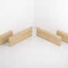 Narożnik wewnętrzny listwy przypodłogowej MDF TRIO R5, Dąb Natur, 8cm