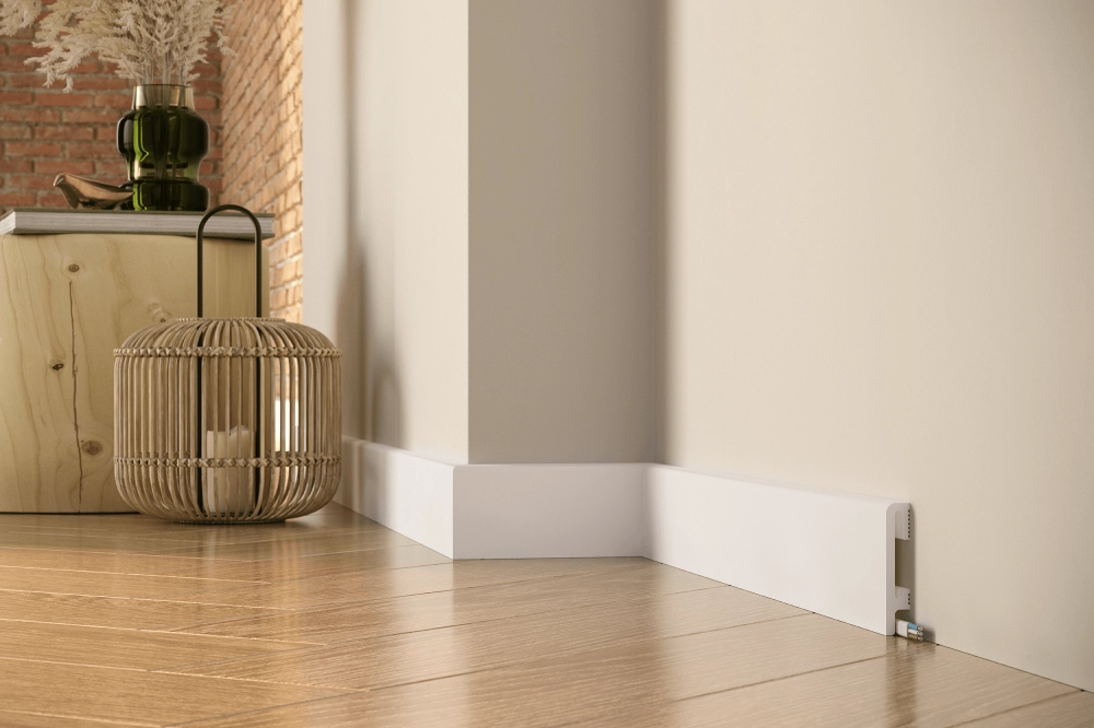 Listwa przypodłogowa Premium Floor Durofit PF080 biała RAL9003 8 cm