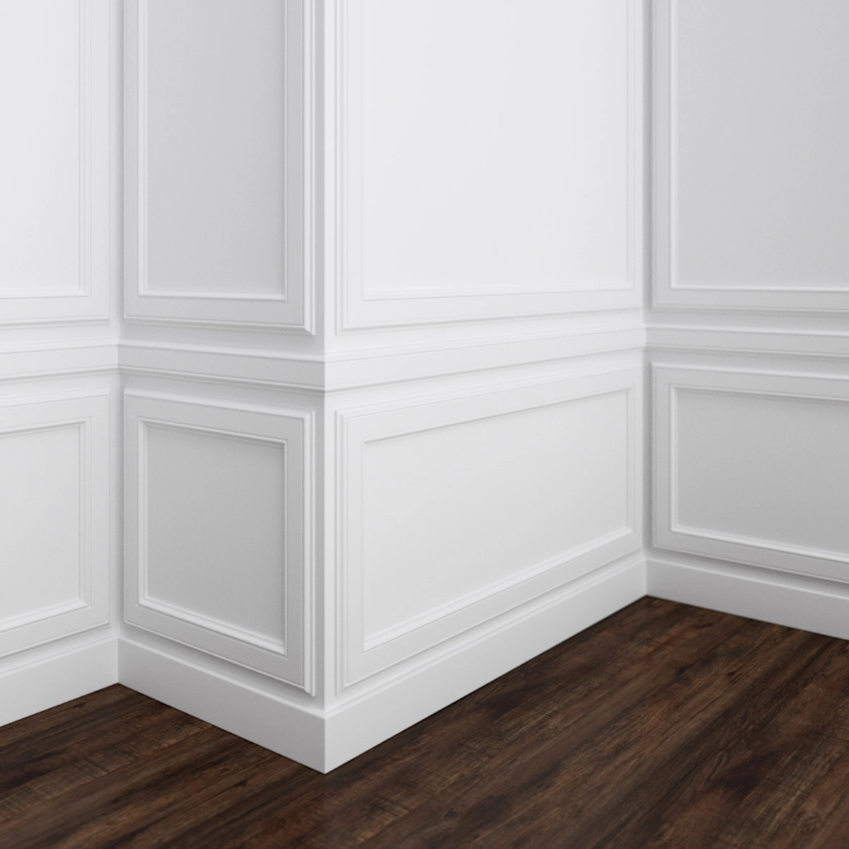 PRÓBKA 20 CM -  Listwa ścienna MDF biała, do malowania, 6cm