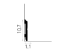 Listwa przypodłogowa MD354 biała wym. 200 x 1.1 x 10.7 cm, z PolyForce