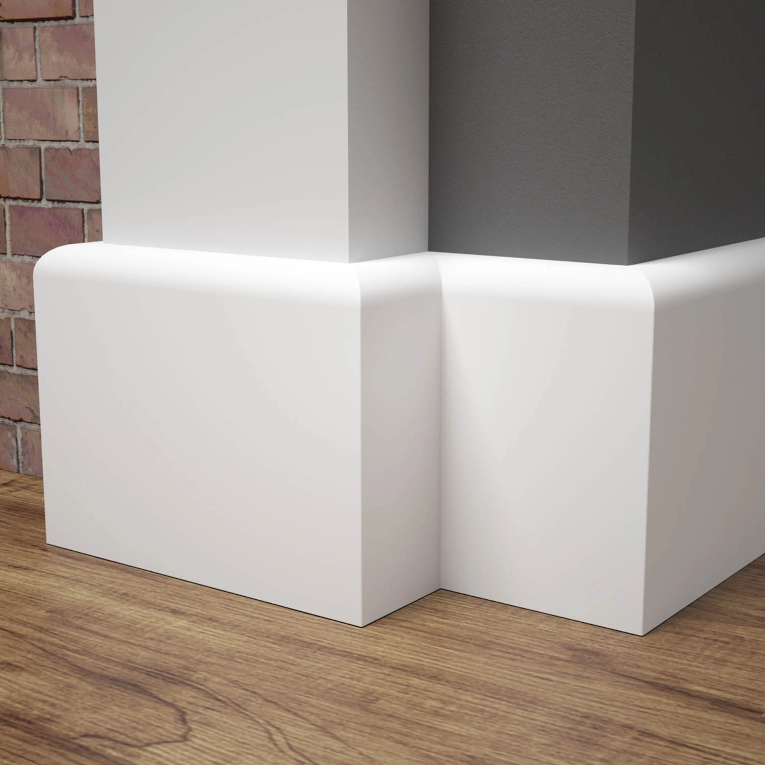 Listwa przypodłogowa MDF lakierowana biała FOGE LB1 - 10cm