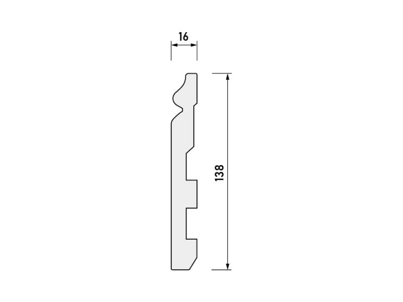 Listwa przypodłogowa, cokół Creativa LPC-24 244cm