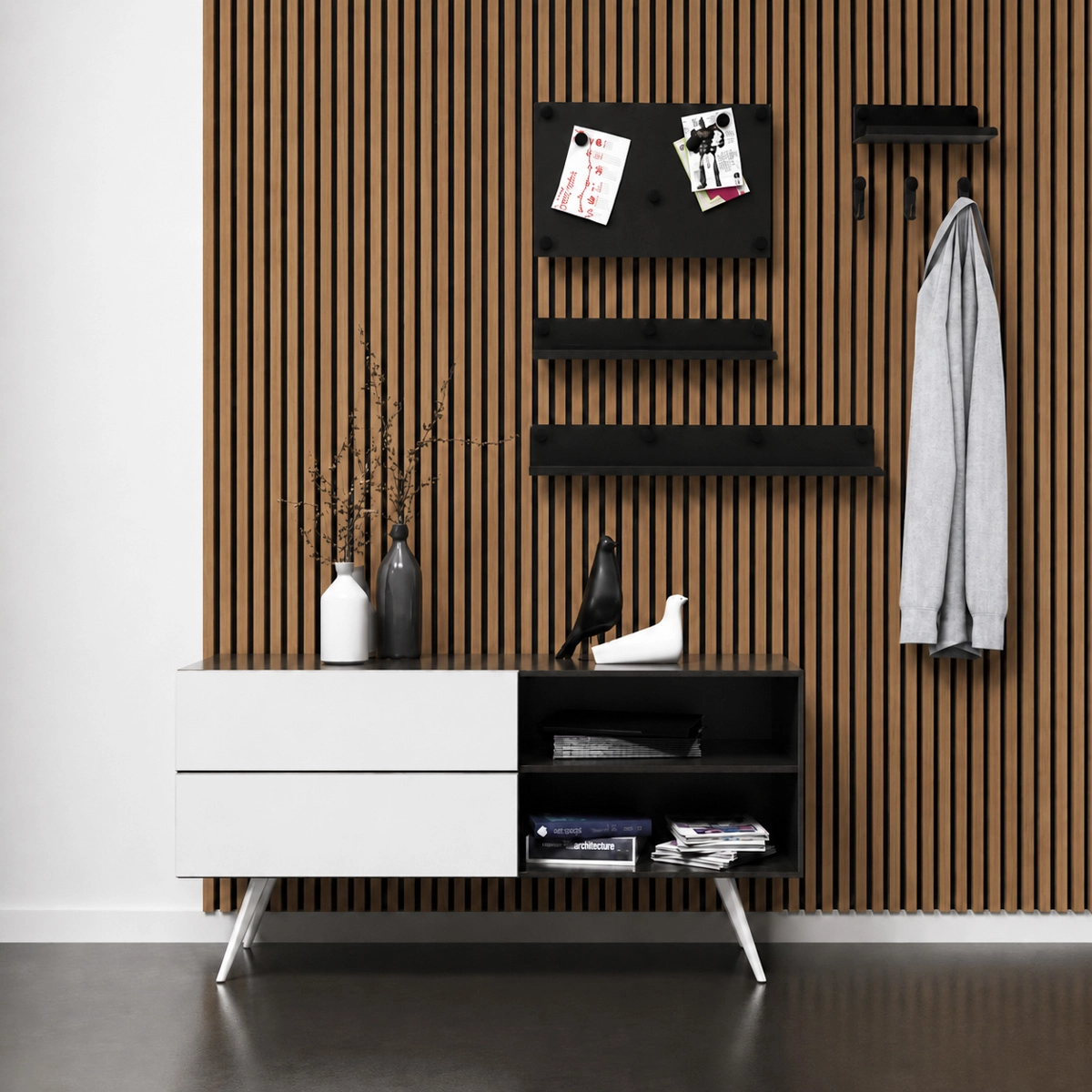 Lamele Fornirowane na filcu akustycznym - Dąb Olejowany 60 x 280 cm
