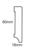 Listwa przypodłogowa fornirowana lakierowana CP80 R3 (240 cm x 8 cm x 1,8 cm) brzoza