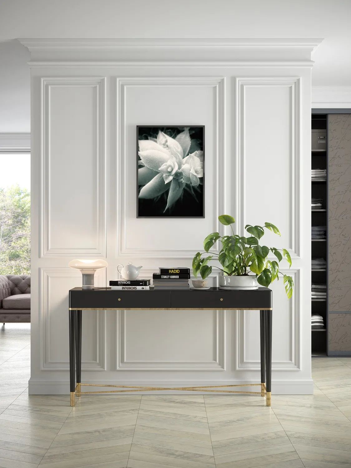 Listwa ścienna MD003 biała wym. 200 x 1 x 2.2 cm, z PolyForce