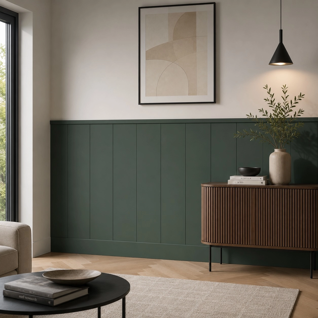 Boazeria ścienna LOFT MDF surowa do malowania - długość 200 cm, wysokość 118 cm