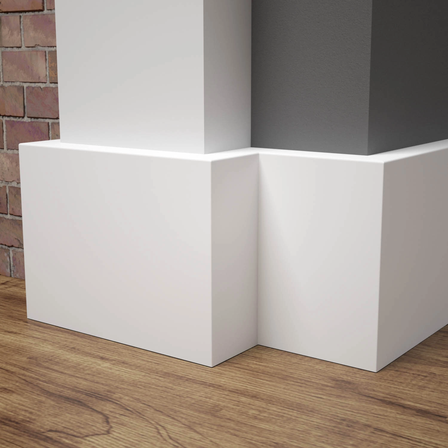 Listwa przypodłogowa MDF - PRIMA 12cm - Biała Premium