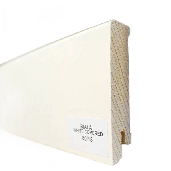 Drewniana listwa przypodłogowa lakierowana 80/18 (240 cm x 8 cm x 1,8 cm) Merbau