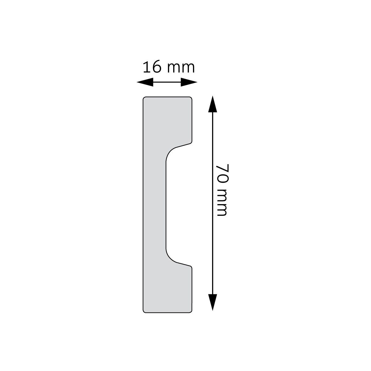 Listwa przypodłogowa, cokół Creativa LPC-23i kolor inox 244cm