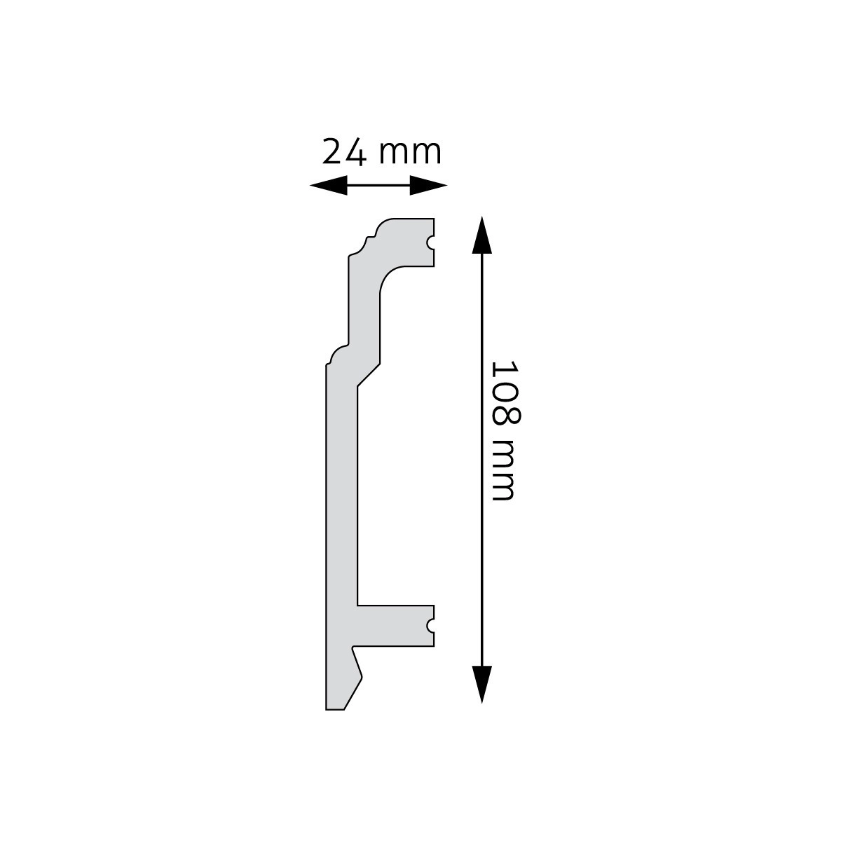 Listwa przypodłogowa, cokół Creativa LPC-26 244cm
