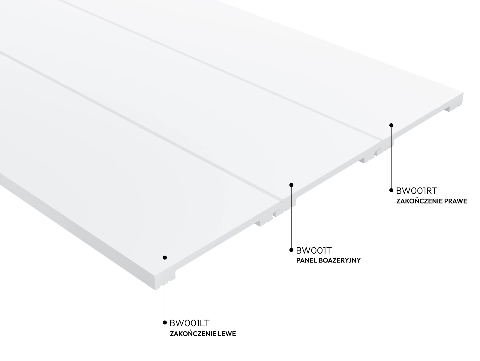 Panel środkowy boazerii angielskiej BW001T z PolyForce