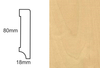 Listwa przypodłogowa fornirowana lakierowana CP80 R3 (240 cm x 8 cm x 1,8 cm) brzoza