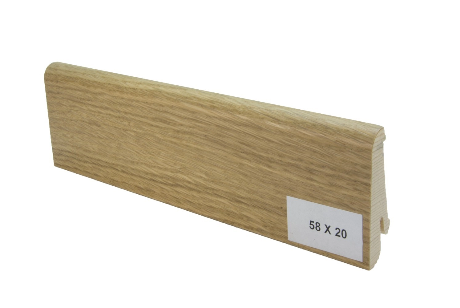 Drewniana listwa przypodłogowa lakierowana 58/20 (240 cm x 5,8 cm x 2 cm) DĄB EUROPEJSKI