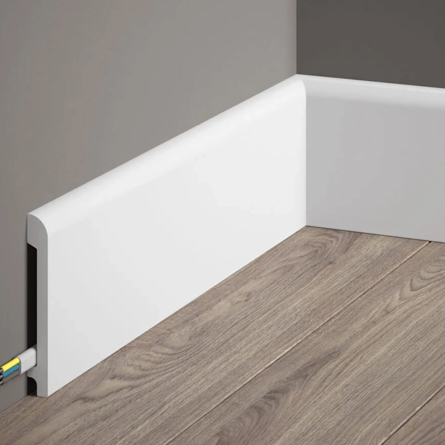 Listwa przypodłogowa Premium MD236P biała wym. 200 x 1.3 x 9.9 cm, z PolyForce