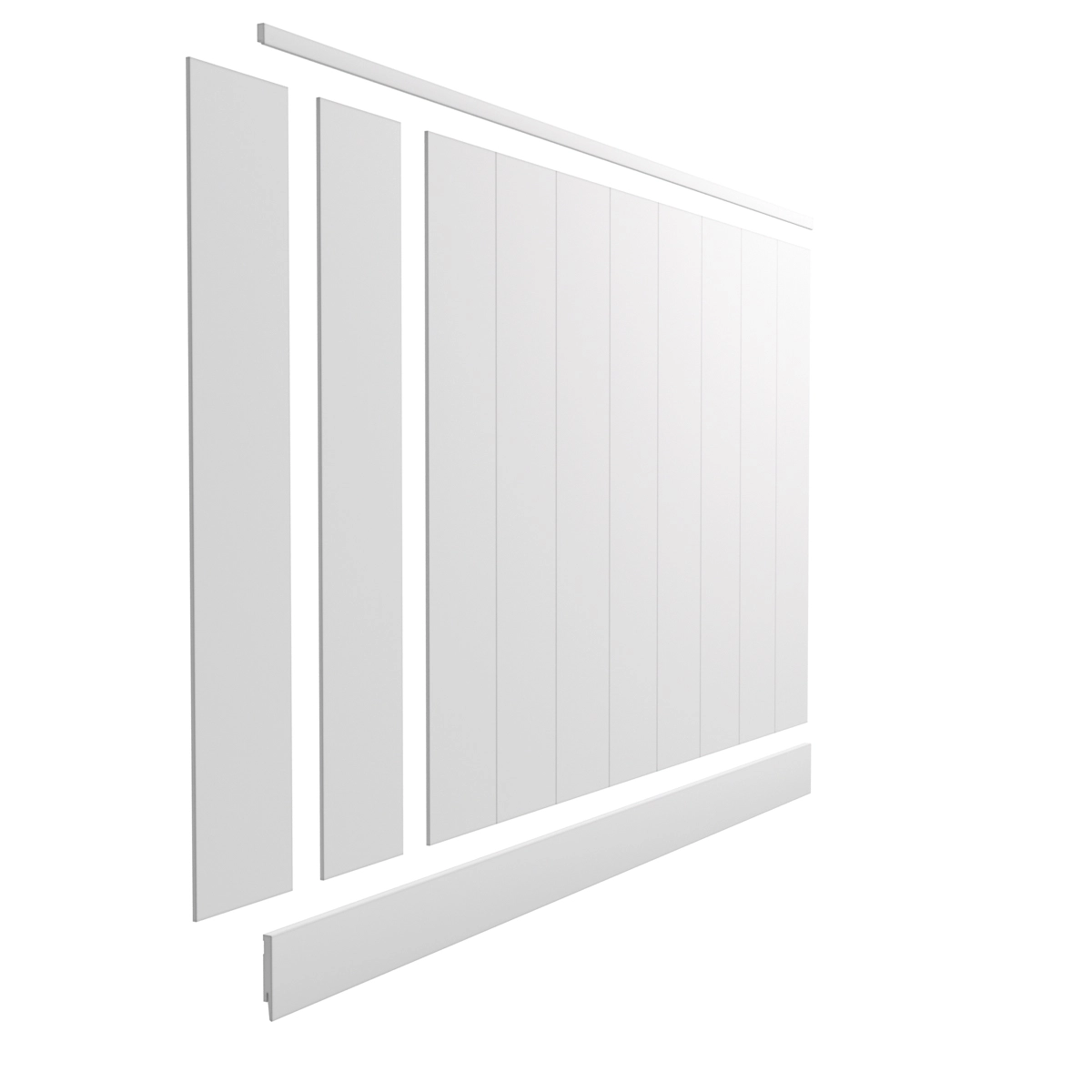 Boazeria ścienna LOFT - długość 200 cm, wysokość 114,5 cm - zestaw listew MDF