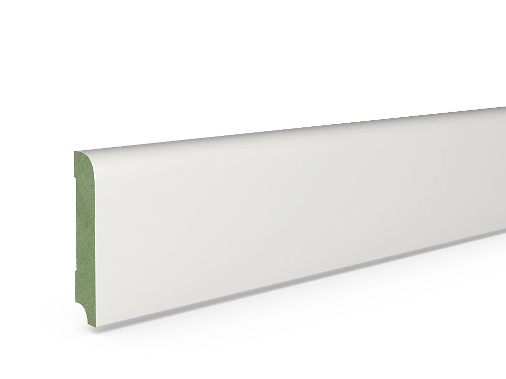 Listwa przypodłogowa MDF Plus wilgocioodporna R10 biała (262 cm x 6 cm x 1,8 cm) lakier półmatowy