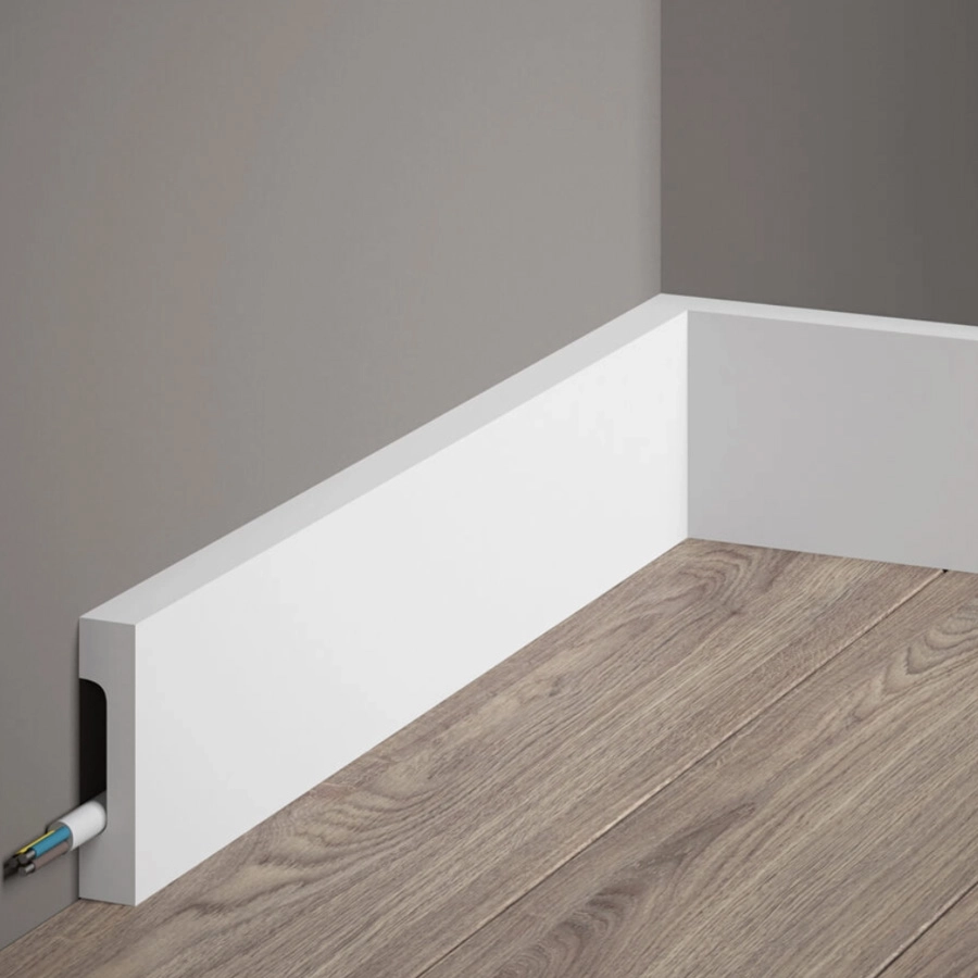 Listwa przypodłogowa MD359 biała wym. 200 x 1.6 x 7 cm, z PolyForce