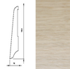 Drewniana listwa przypodłogowa olejowana KS80 (240 cm x 7,9 cm x 1,6 cm) Dąb Biały olej