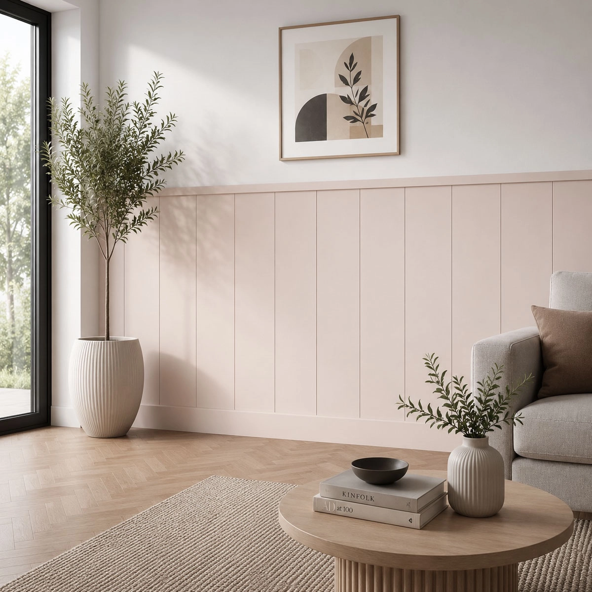 Boazeria ścienna LOFT MDF surowa do malowania - długość 200 cm, wysokość 118 cm