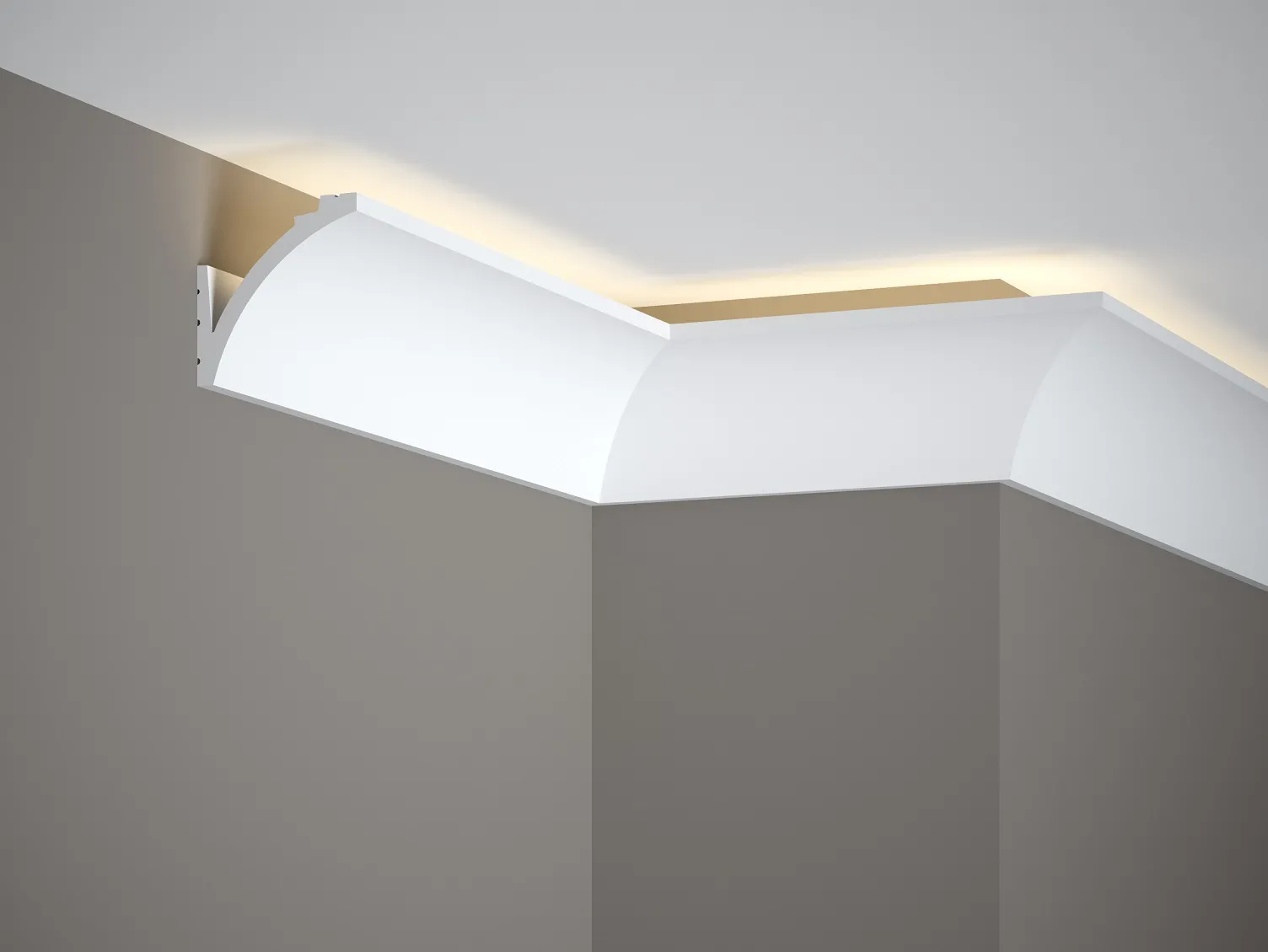 Listwa sufitowa Mardom Decor MD380 biała wym. 200 x 6.7 x 6.7 cm, z PolyForce