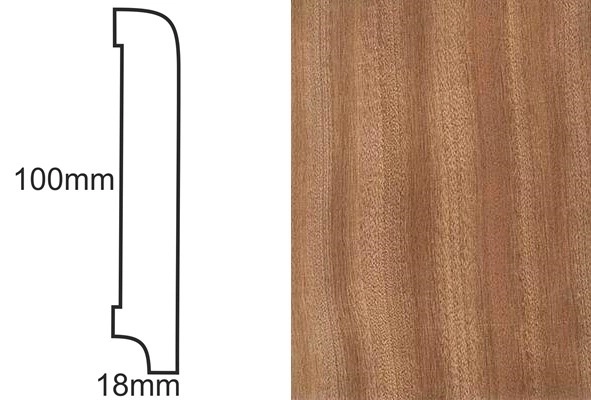 Listwa przypodłogowa fornirowana lakierowana CP100 R10 (240 cm x 10 cm x 1,8 cm) sapella