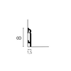 PRÓBKA 20 cm - Listwa przypodłogowa Premium Floor Durofit PF082B czarna RAL 9004 8 cm
