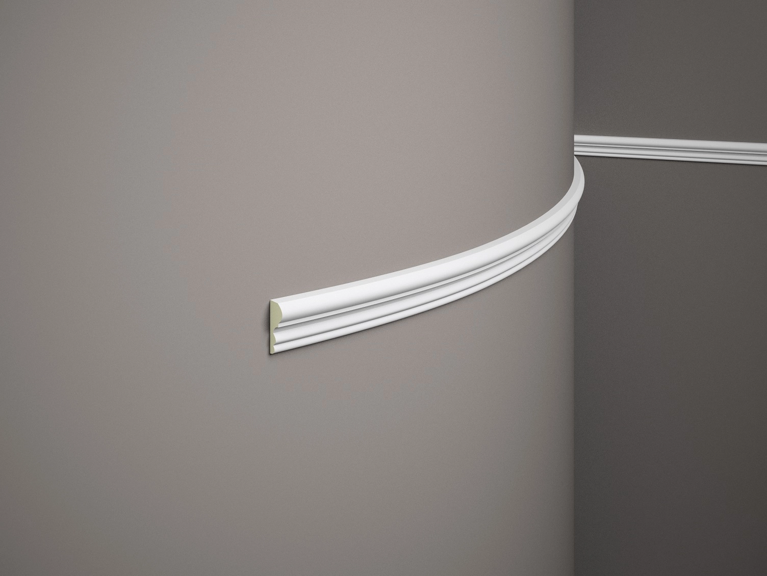 Listwa ścienna MD325F biała wym. 200 x 1.5 x 4.1 cm, z flexu