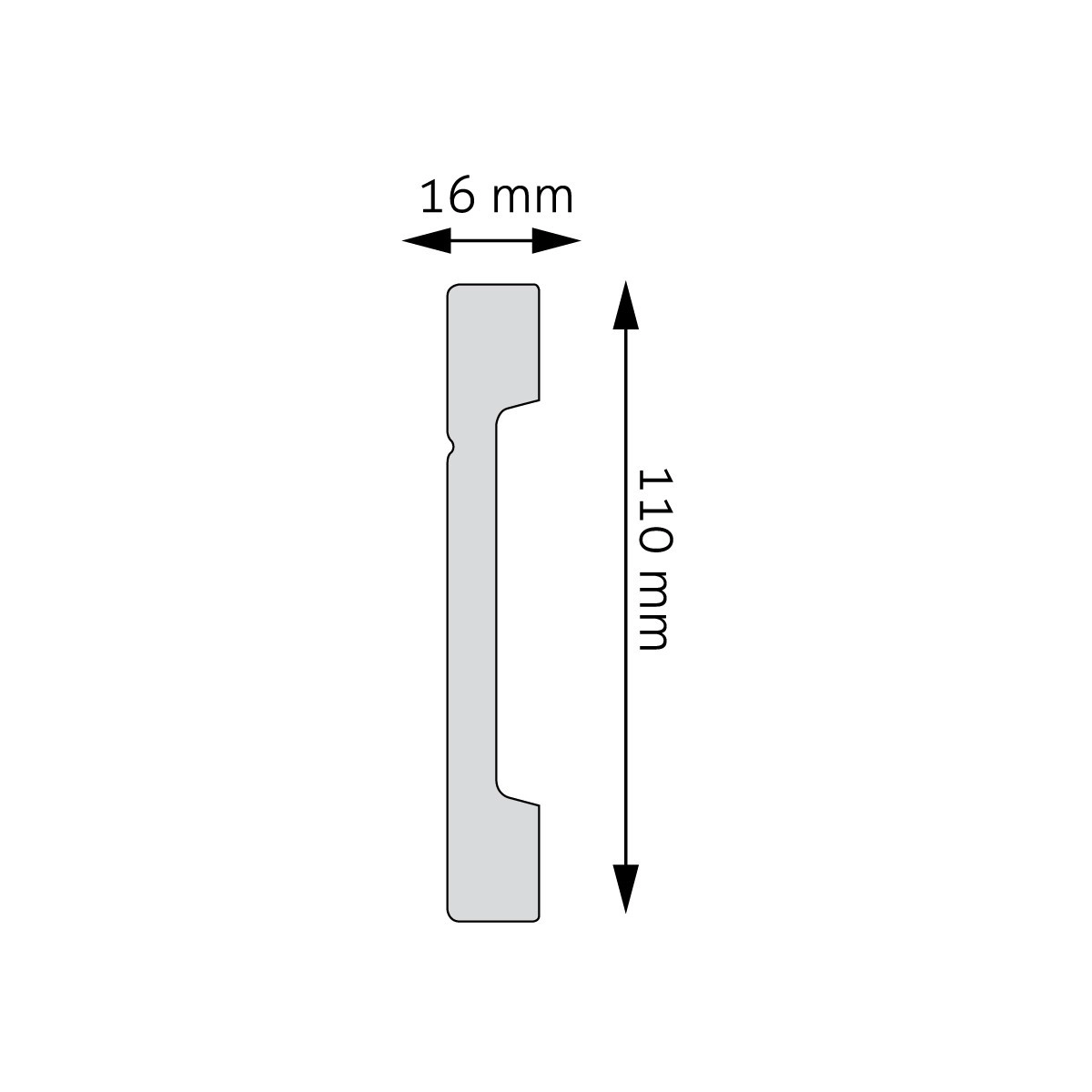 Listwa przypodłogowa, cokół Creativa LPC-20i 244cm kolor inox