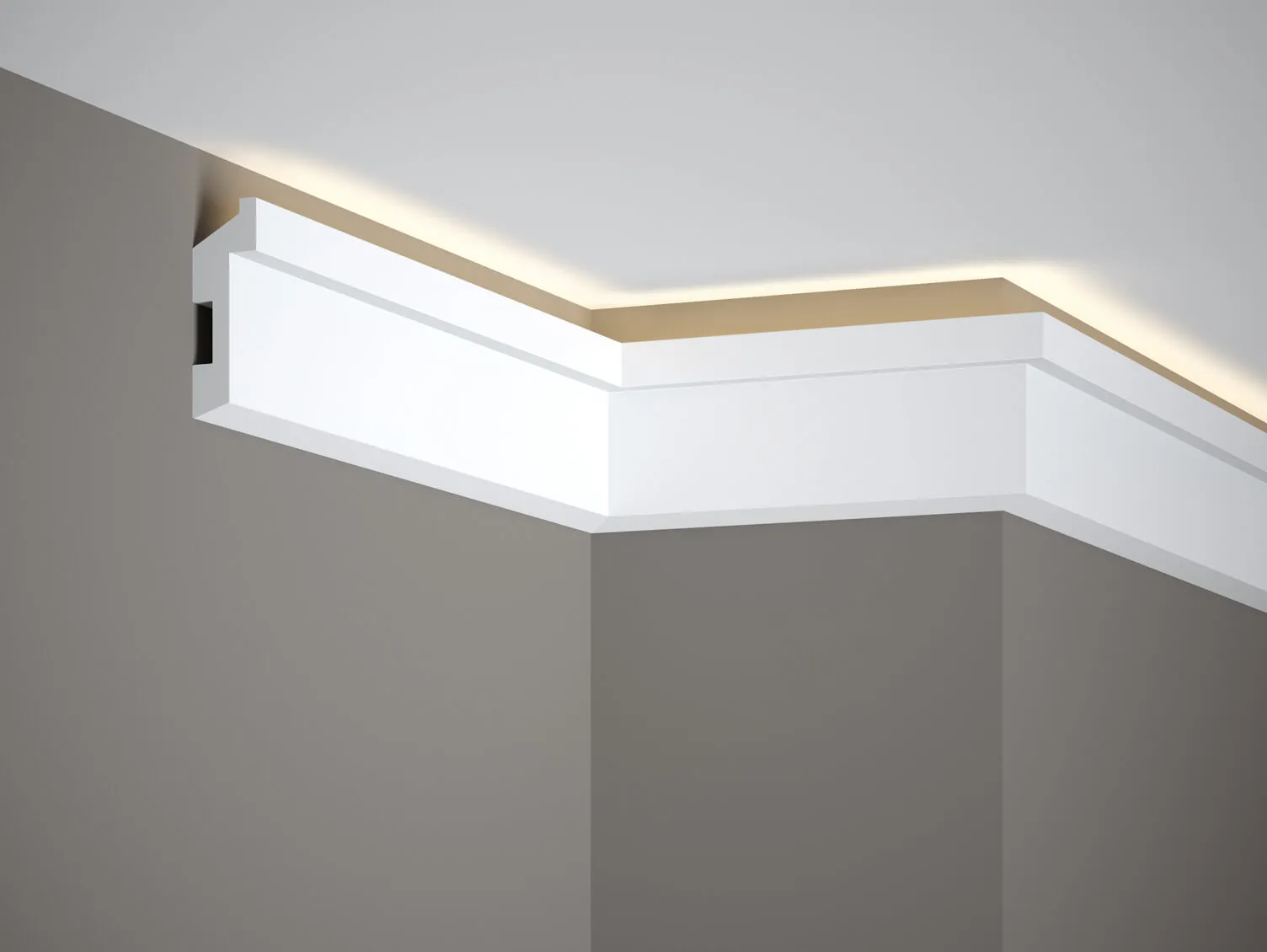 Listwa przypodłogowa Premium MD024P biała wym. 200 x 2.7 x 8 cm, z PolyForce