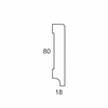 Listwa przypodłogowa MDF PLUS biała R3 (205 cm x 8 cm x 1,8 cm) wilgocioodporna