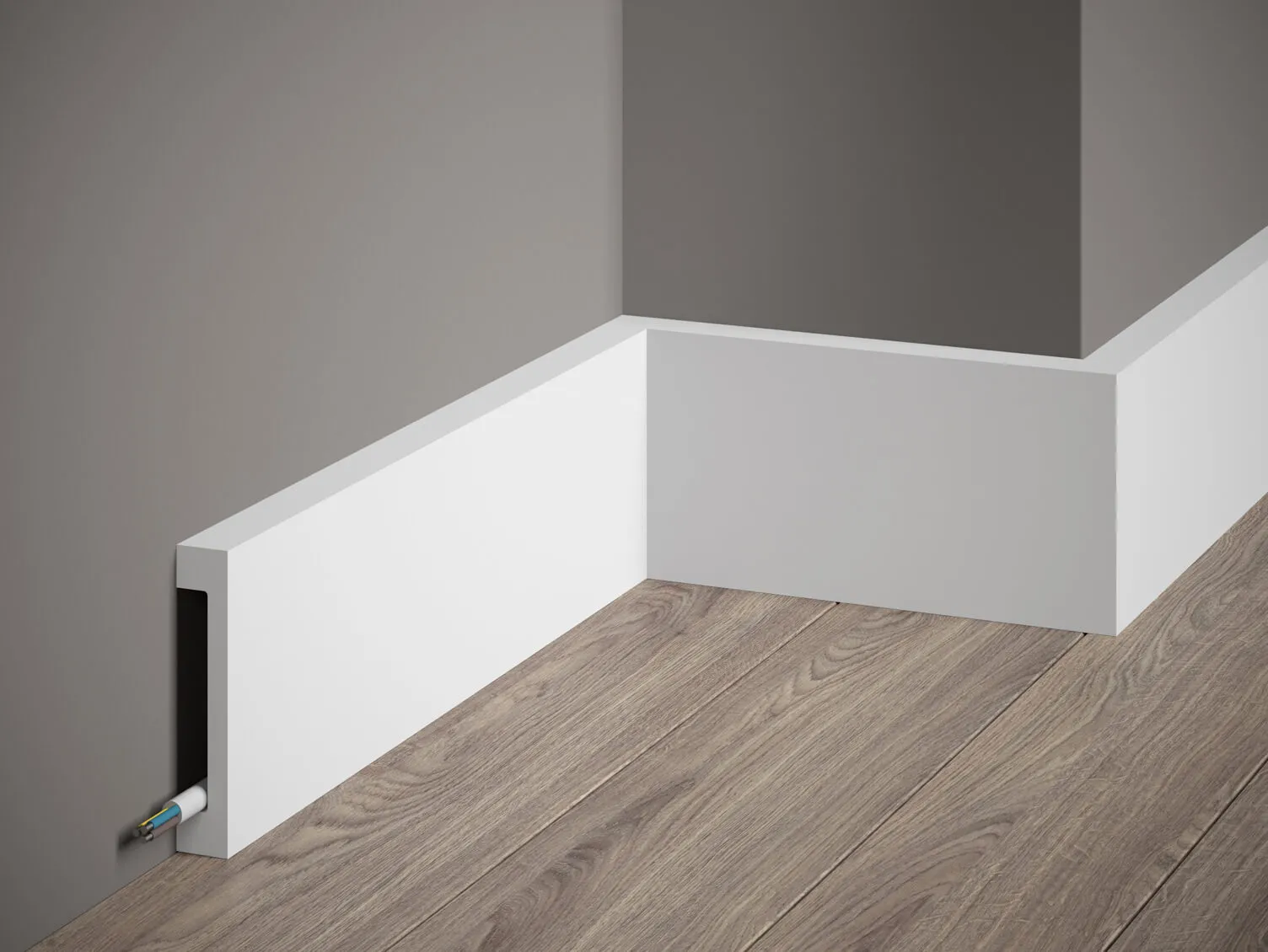Obramowanie na drzwi MD009E białe wym. 240 x 1.7 x 10 cm, z PolyForce