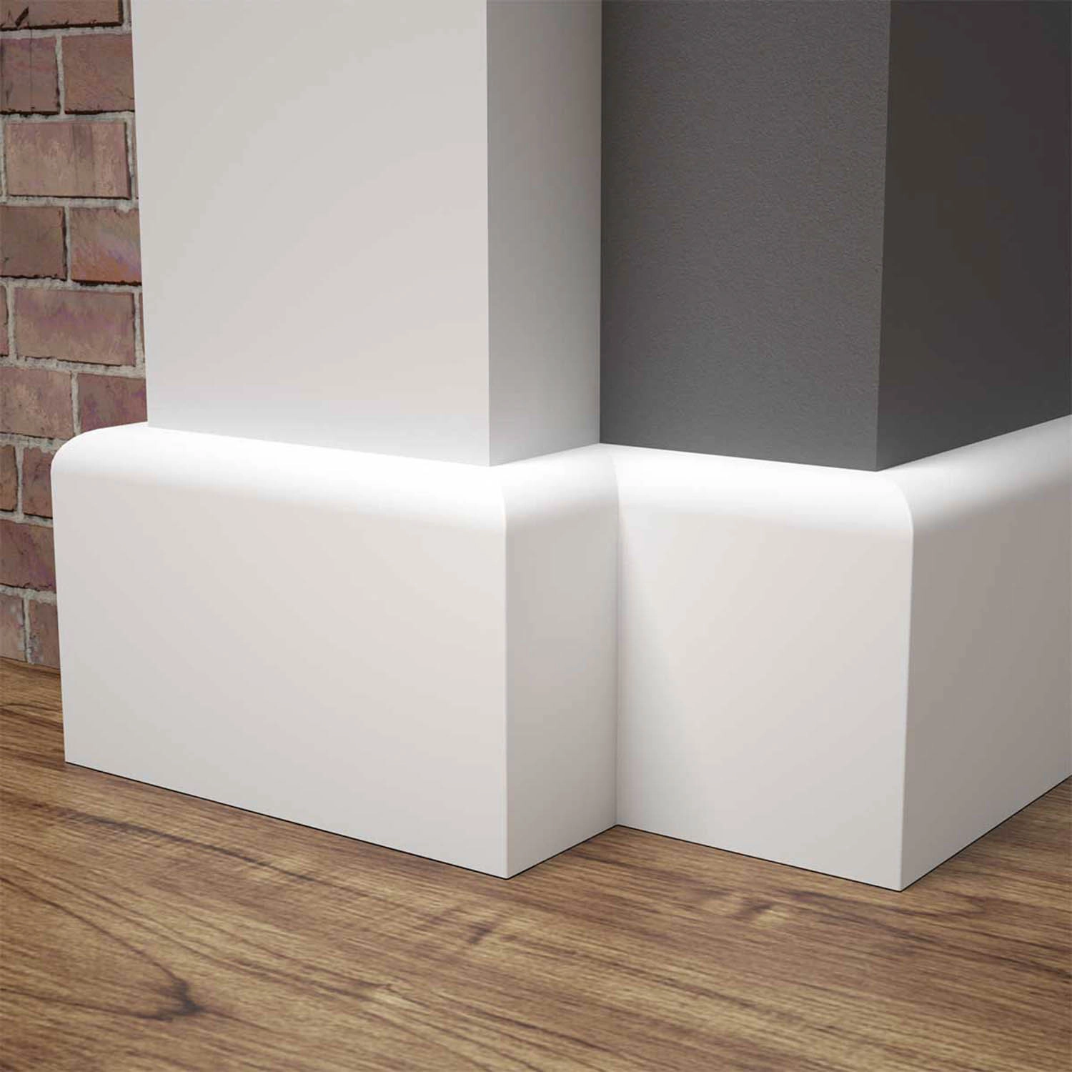 PRÓBKA 20 CM - Listwa przypodłogowa MDF lakierowana wodoodporna powłoka SOLO SLIM 8cm