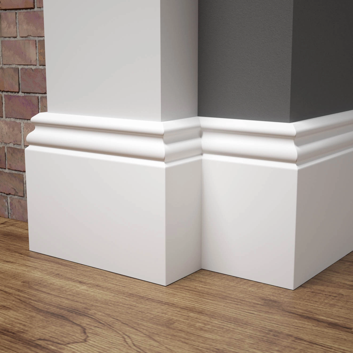 Listwa przypodłogowa MDF - ESTILO 12cm - Biała Premium
