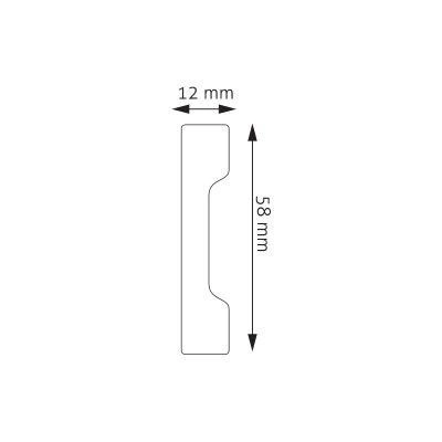 Listwa przypodłogowa, cokół Creativa LPC-32 244cm