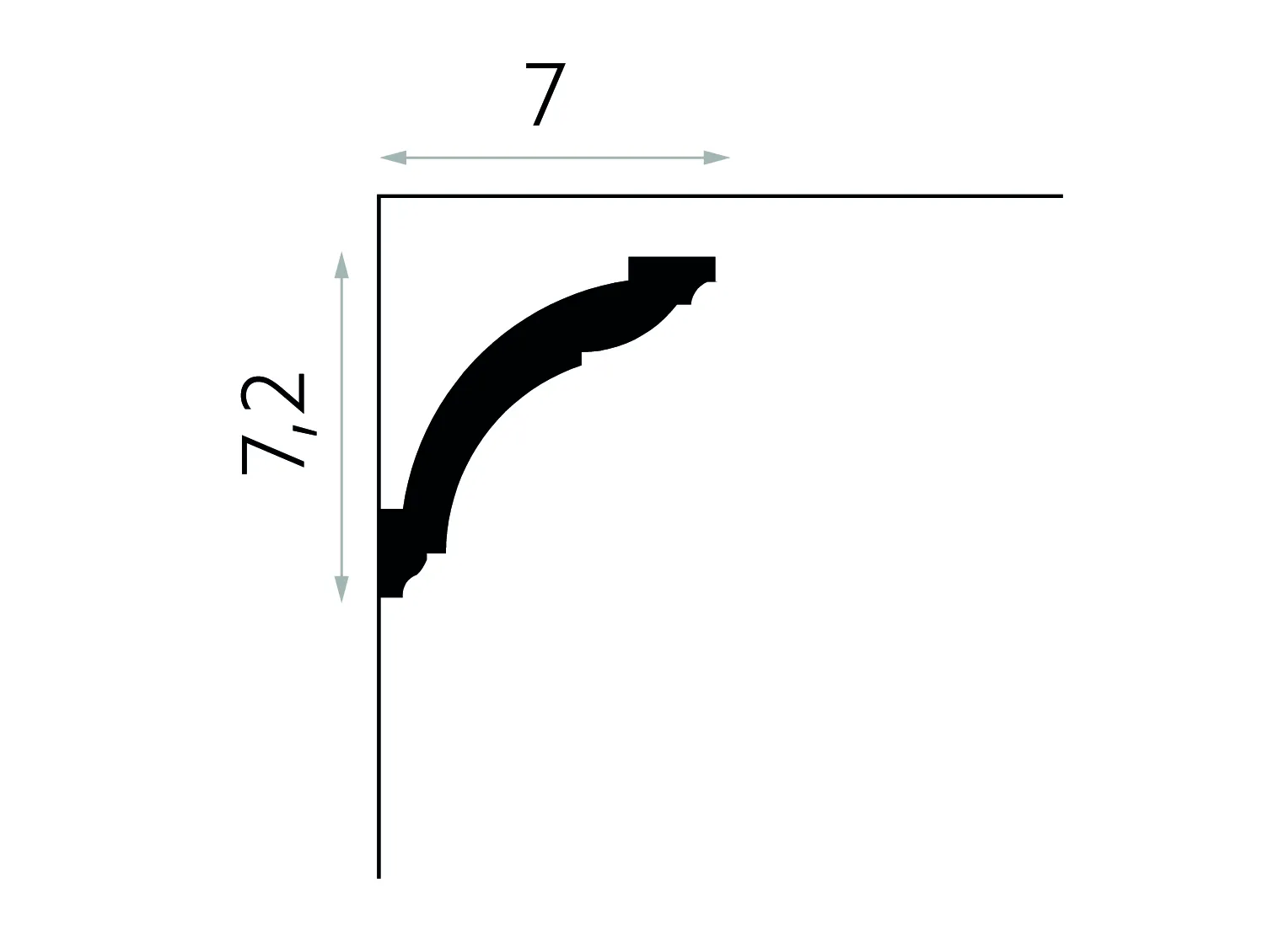 Listwa oświetleniowa sufitowa MD367 biała wym. 200 x 7 x 7.2 cm, z PolyForce
