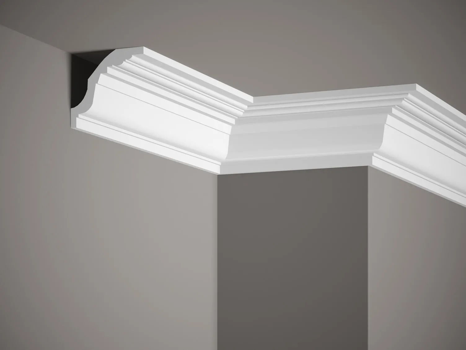 Listwa przysufitowa biała MDB102 wym. 200 x 8 x 8 cm, z ProFoam
