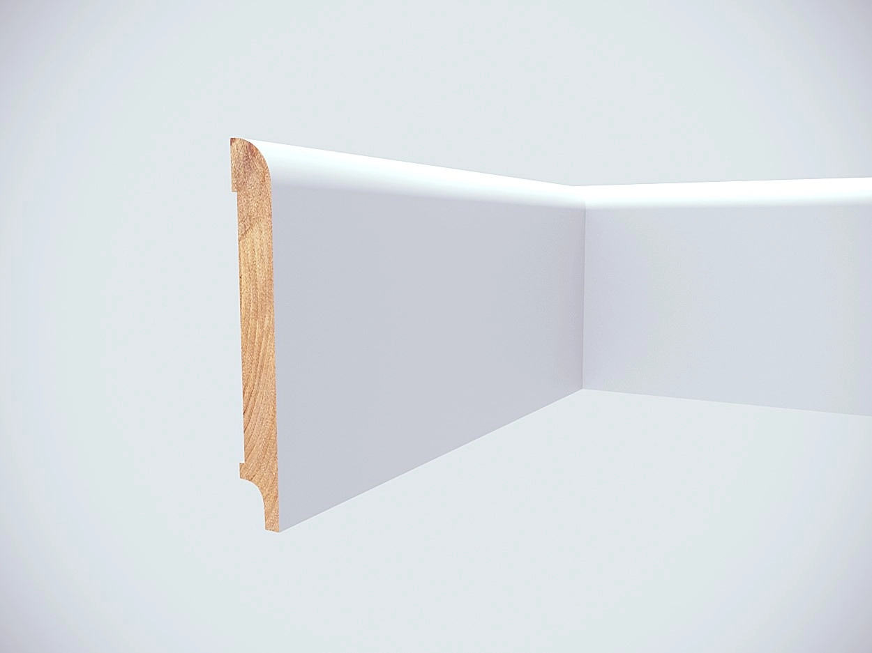 Listwa przypodłogowa drewniana lakierowana OPAL120 (240 cm x 12 cm x 1,6 cm) iglaste