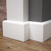 PRÓBKA 20 CM - Listwa przypodłogowa MDF lakierowana biała wilgocioodporna FOGE LB1 - 8cm