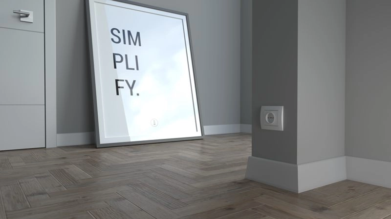 Listwa przypodłogowa drewniana PW58 (220 cm x 5,8 cm x 1,6 cm) lakierowana iglaste białe RAL 9010 półmat