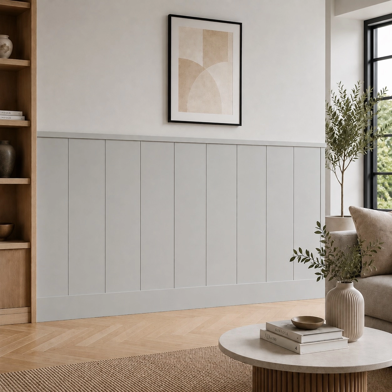 Boazeria ścienna LOFT MDF surowa do malowania - długość 200 cm, wysokość 118 cm