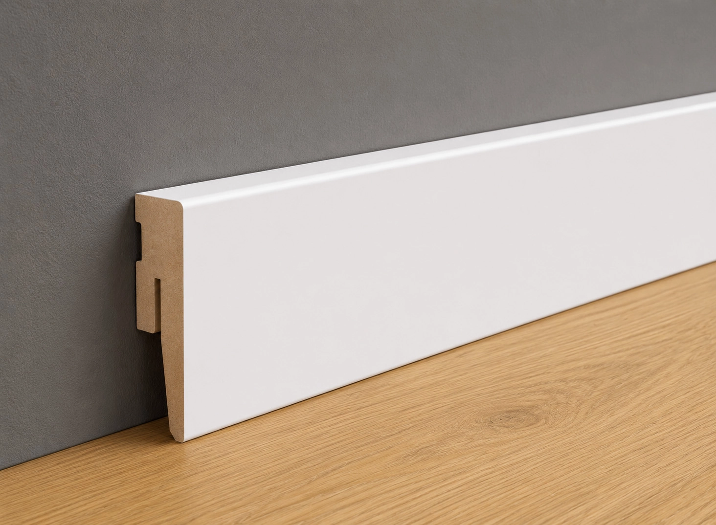 Listwa przypodłogowa MDF - PRIMA 6cm - Biała Premium