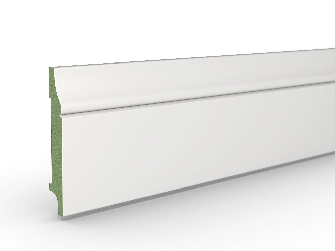 Listwa przypodłogowa MDF Plus F6 (262 cm x 12 cm x 1,6 cm) biała wilgocioodporna lakierowana półmat