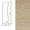 Drewniana listwa przypodłogowa lakierowana 60/16 (240 cm x 6 cm x 1,5 cm) Dąb Cream