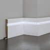 Listwa przypodłogowa MDF przygotowana pod oświetlenie LED, 10cm, Biała Premium