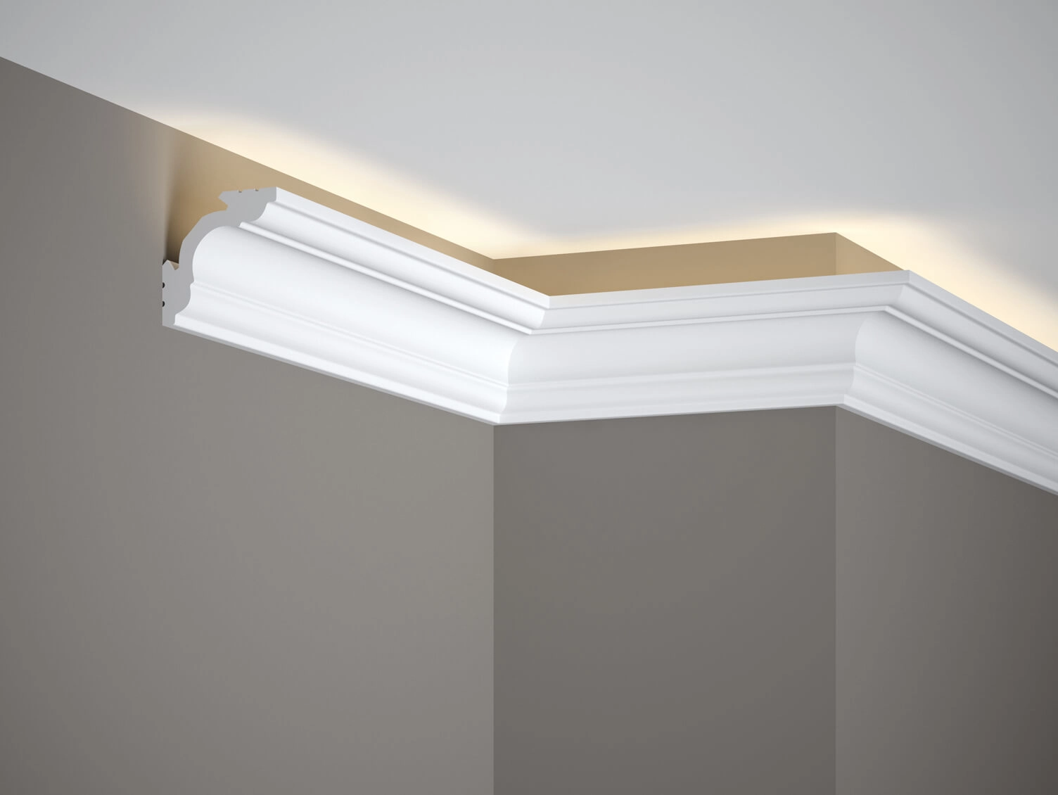 Listwa oświetleniowa MD106 biała wym. 200 x 5.7 x 5.7 cm, z PolyForce